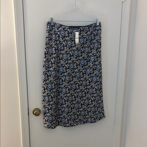 Floral Blue and White Skirt